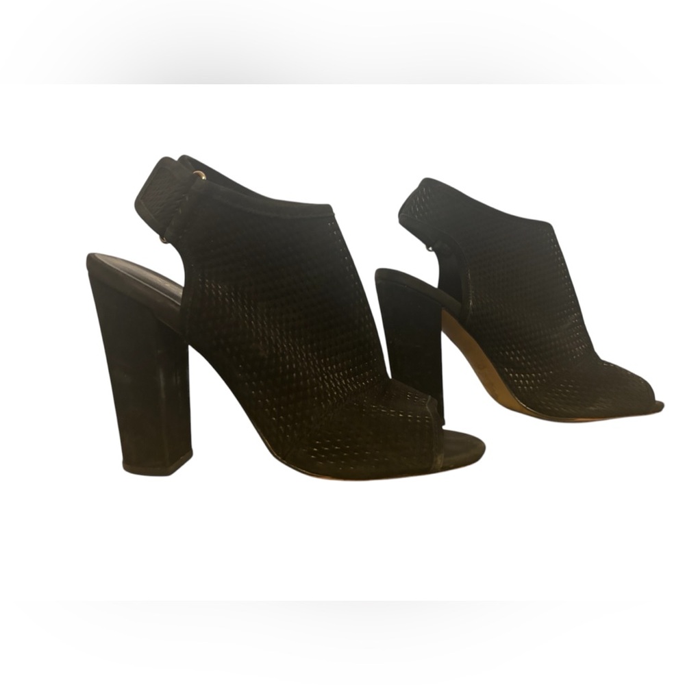 Aldos- Black suede heels- 6 1/2